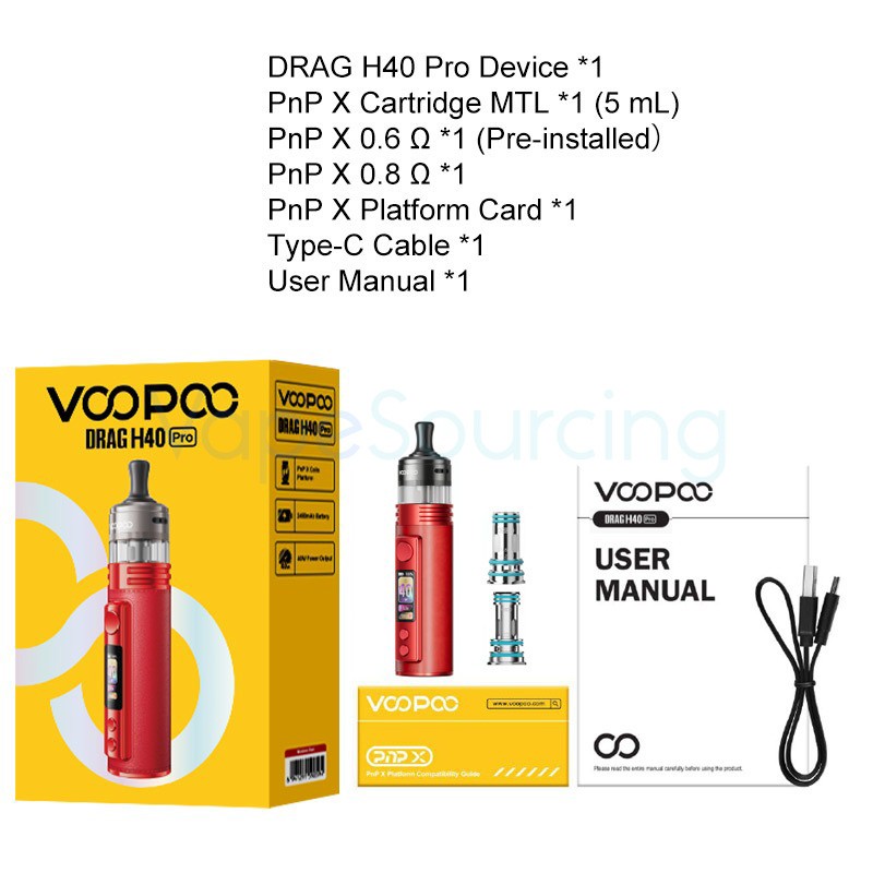 voopoo drag h40 pro package