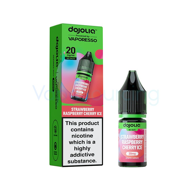 strawberry raspberry cherry ice vaporesso dojoliq nic salt