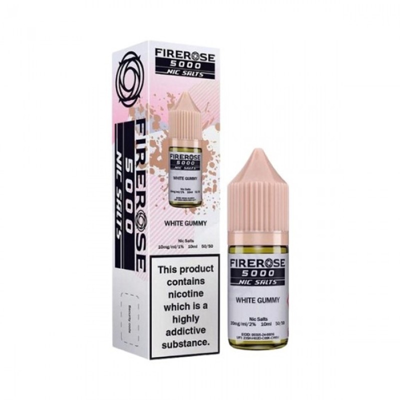 white gummy elux firerose 5000 nicotine salit e liquid