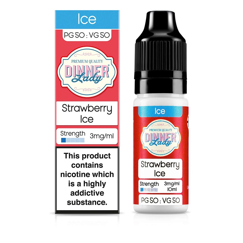Dinner Lady Strawberry Ice E-Liquid Premium Quality 10ml