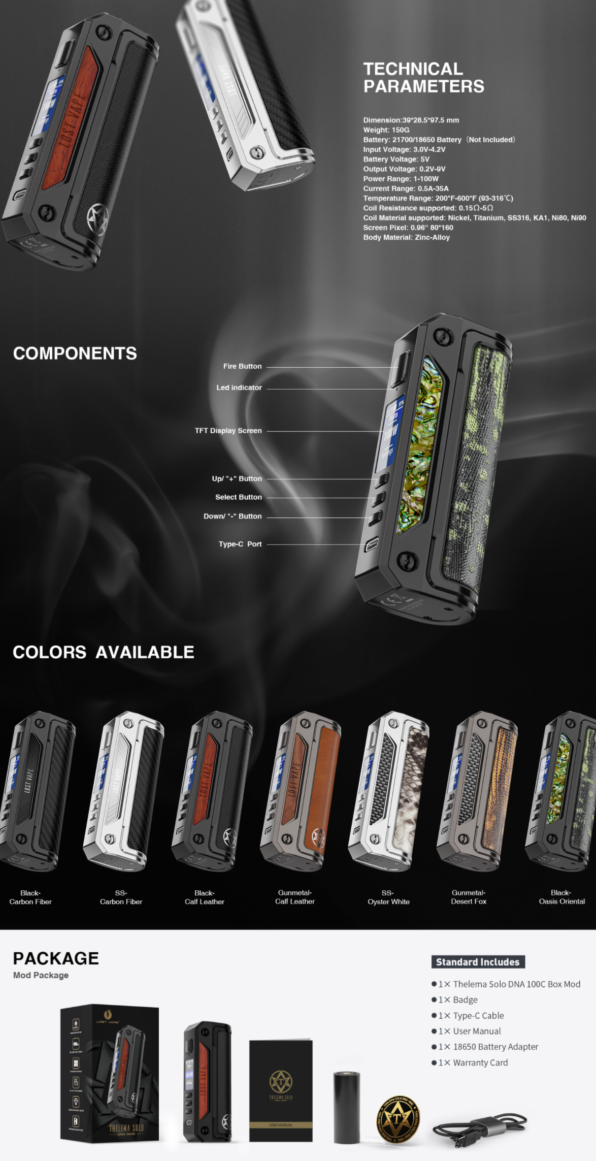 Thelema Solo DNA 100C Box Mod UK Purcahse