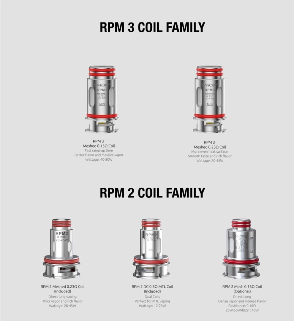 SMOK RPM 85 & RPM 100 Coils
