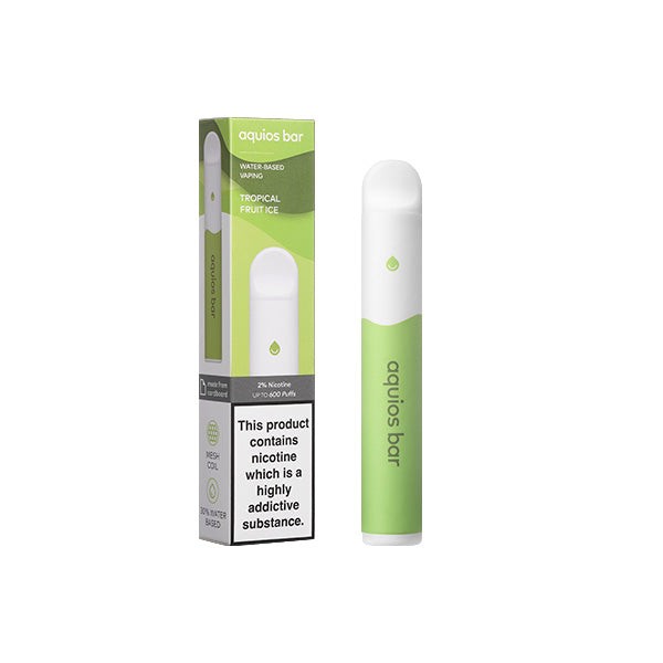 Aquios Bar Water Based Recyclable Disposable Vape 600 Puffs Uk