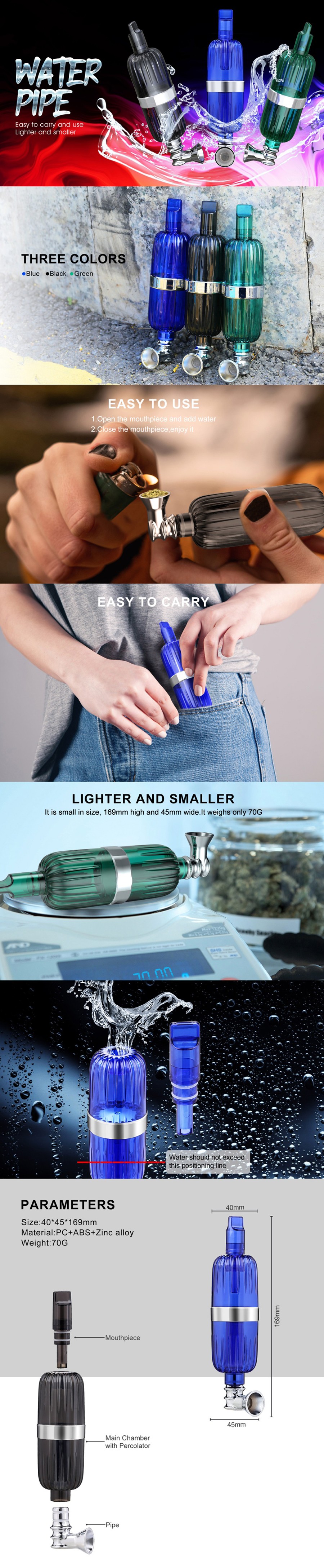 UK LTQ Vapor Water Pipe