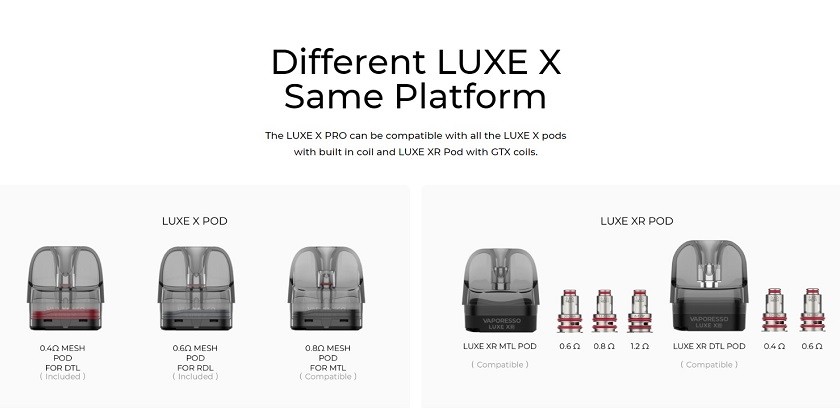 Vaporesso LUXE X Pro Kit Pods
