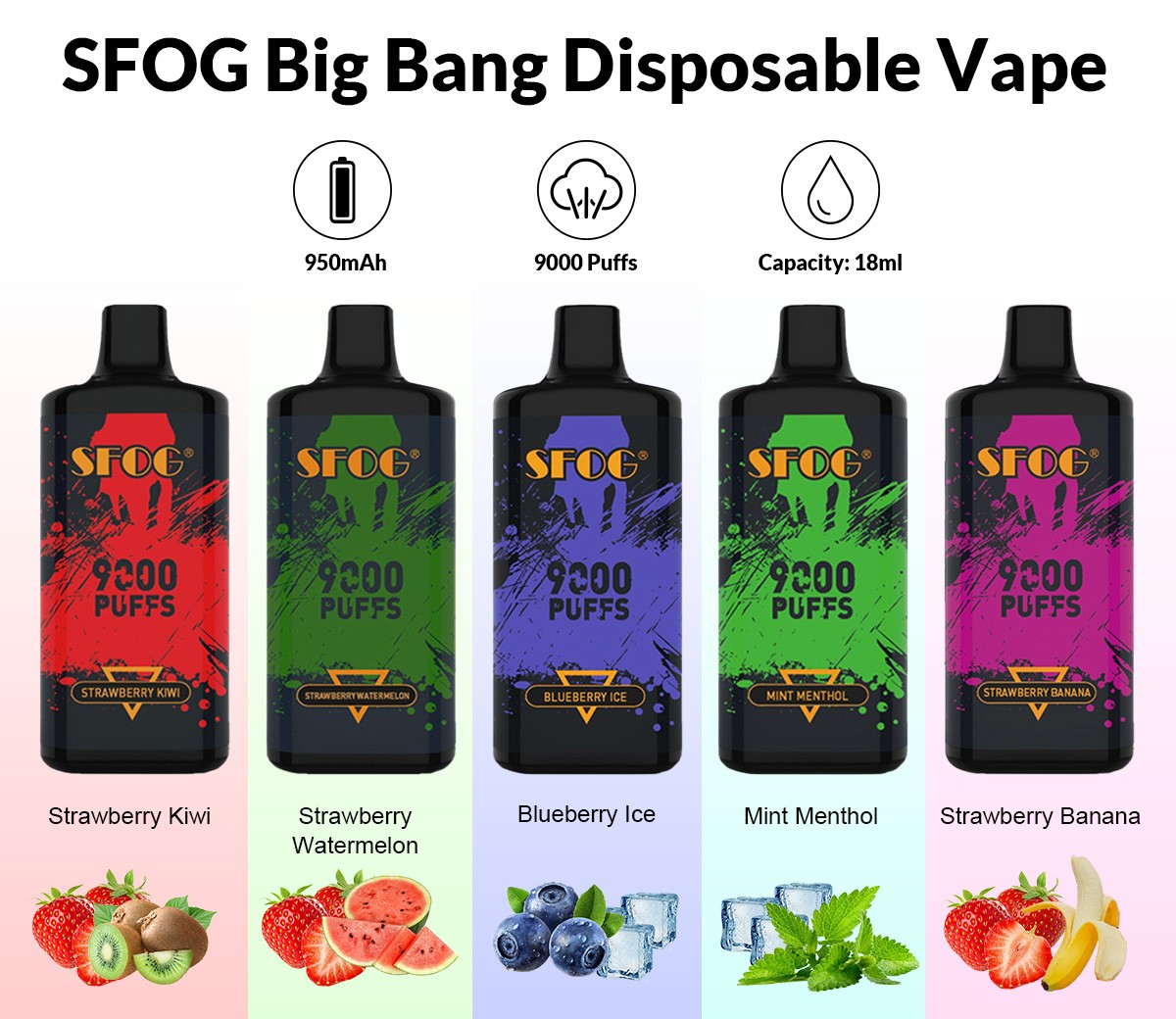 SFOG Big Bang Disposable Vape 9000 Puffs Price £9.99
