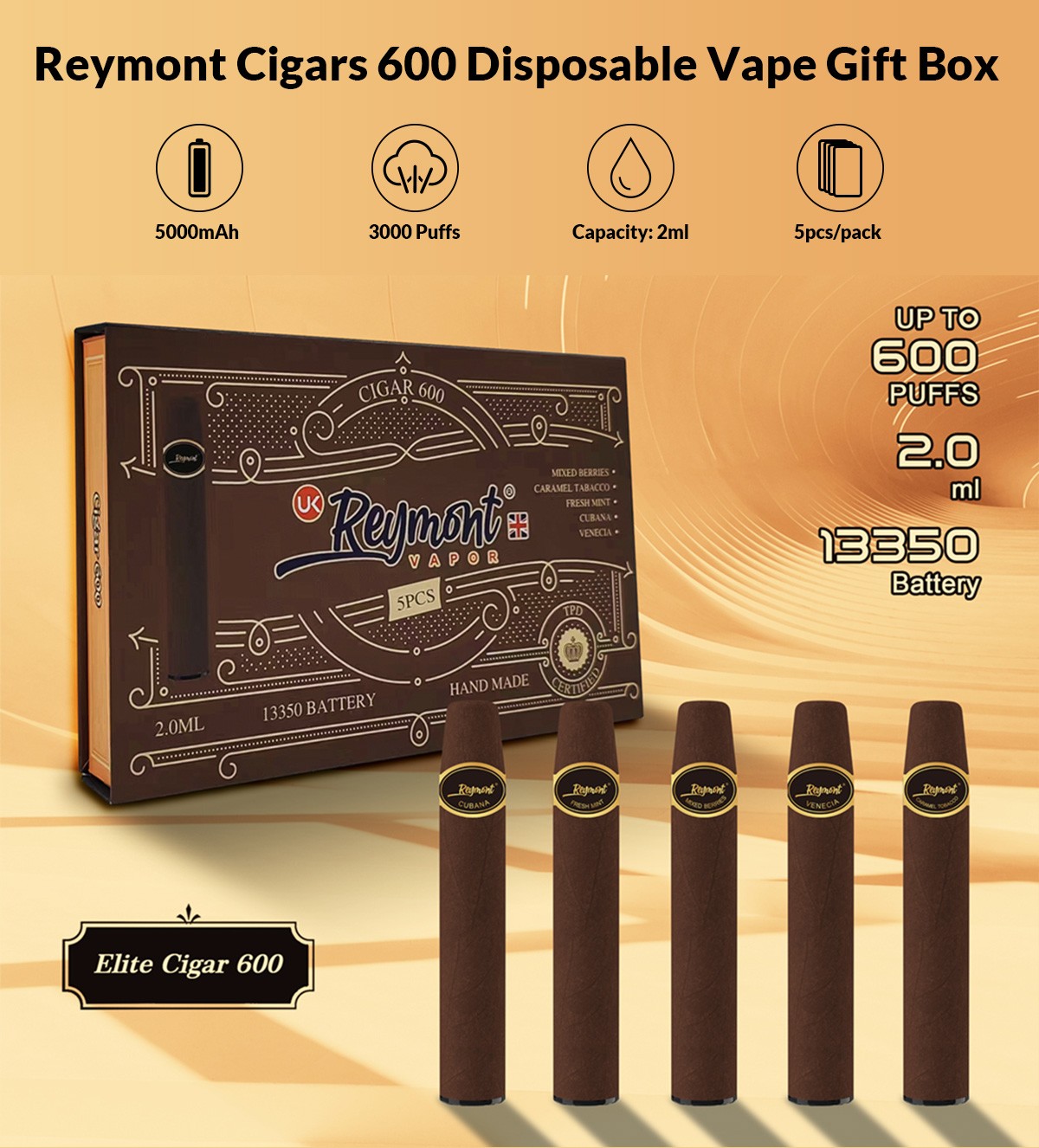 Reymont Cigars 600 Disposable
