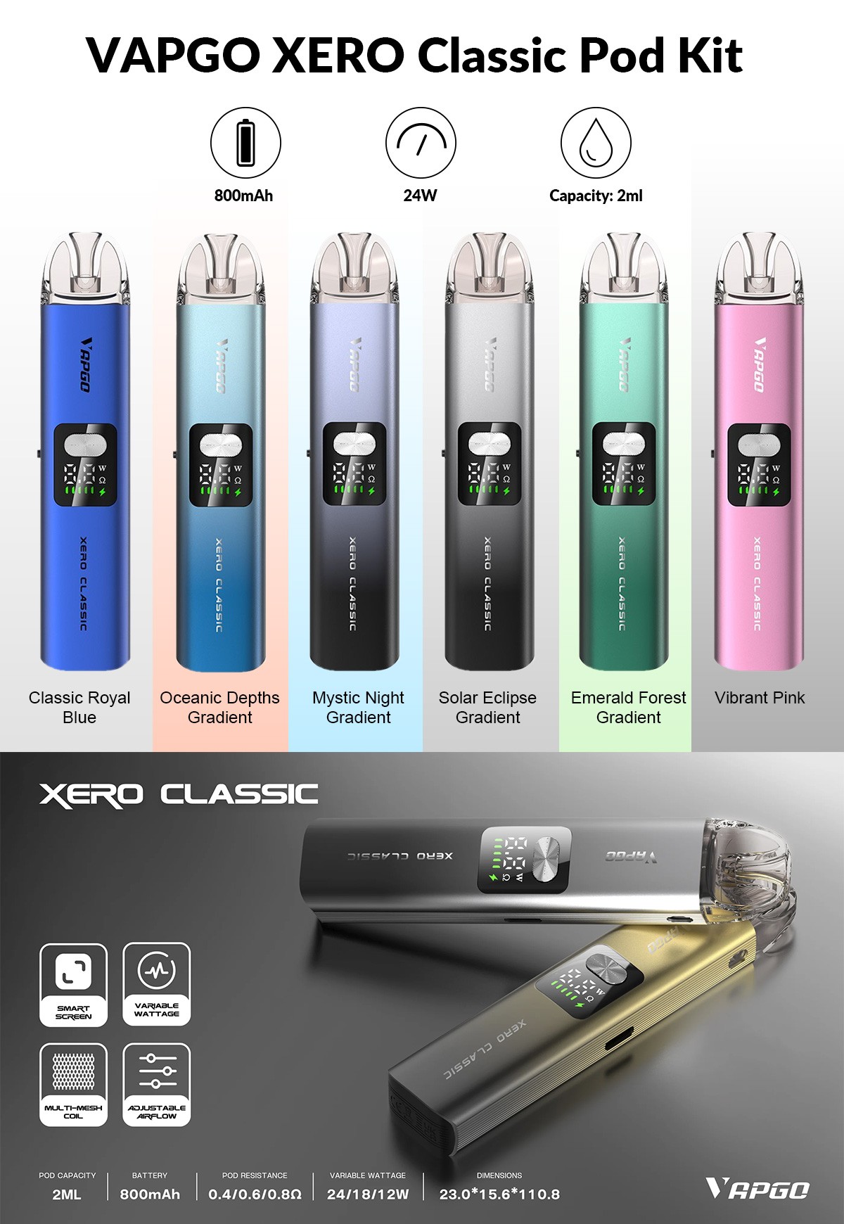 VAPGO XERO Classic Pod Kit