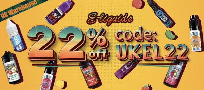 E-liquid 22% OFF code:UKEL22