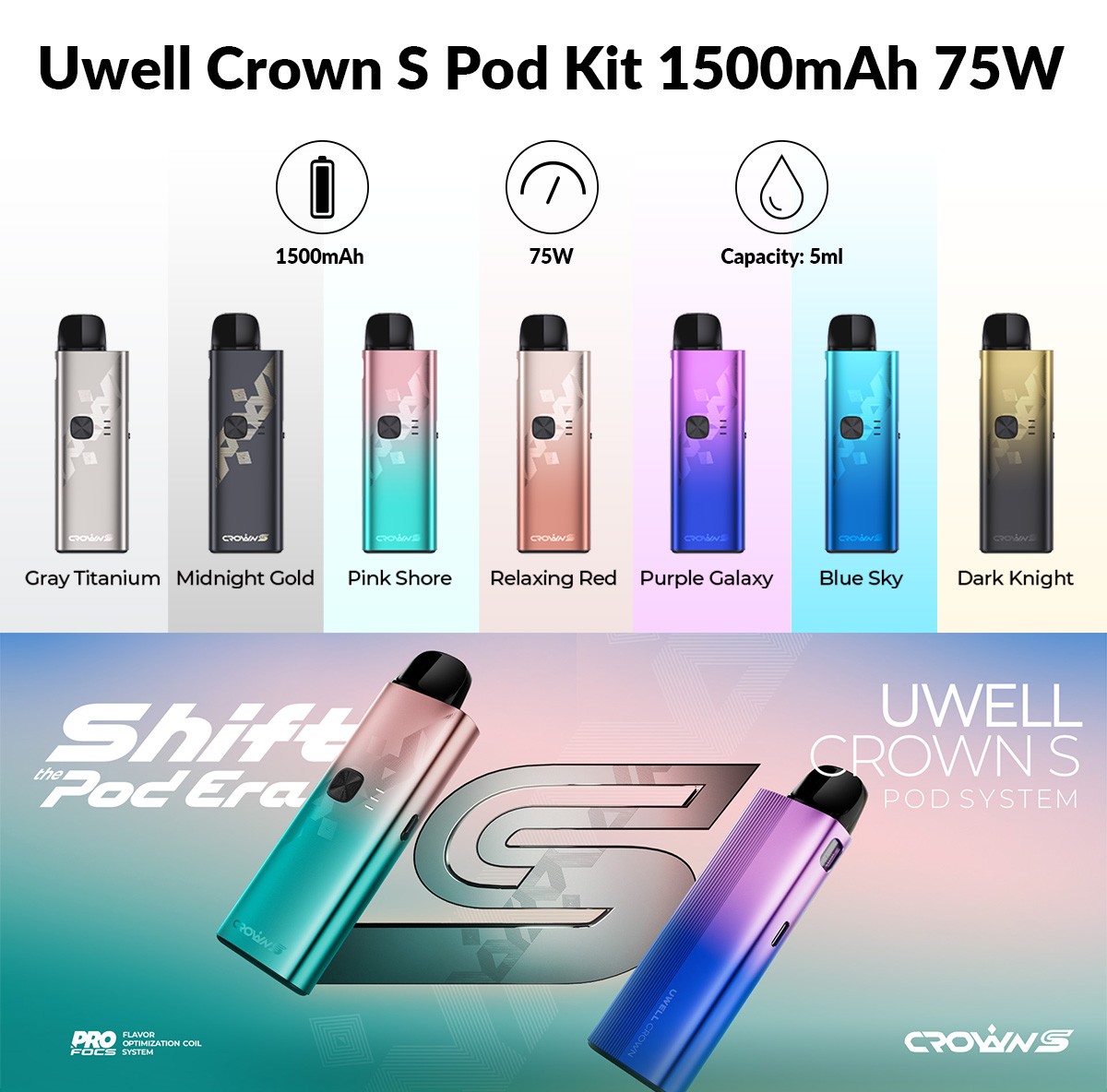 Uwell Crown S Pod Kit