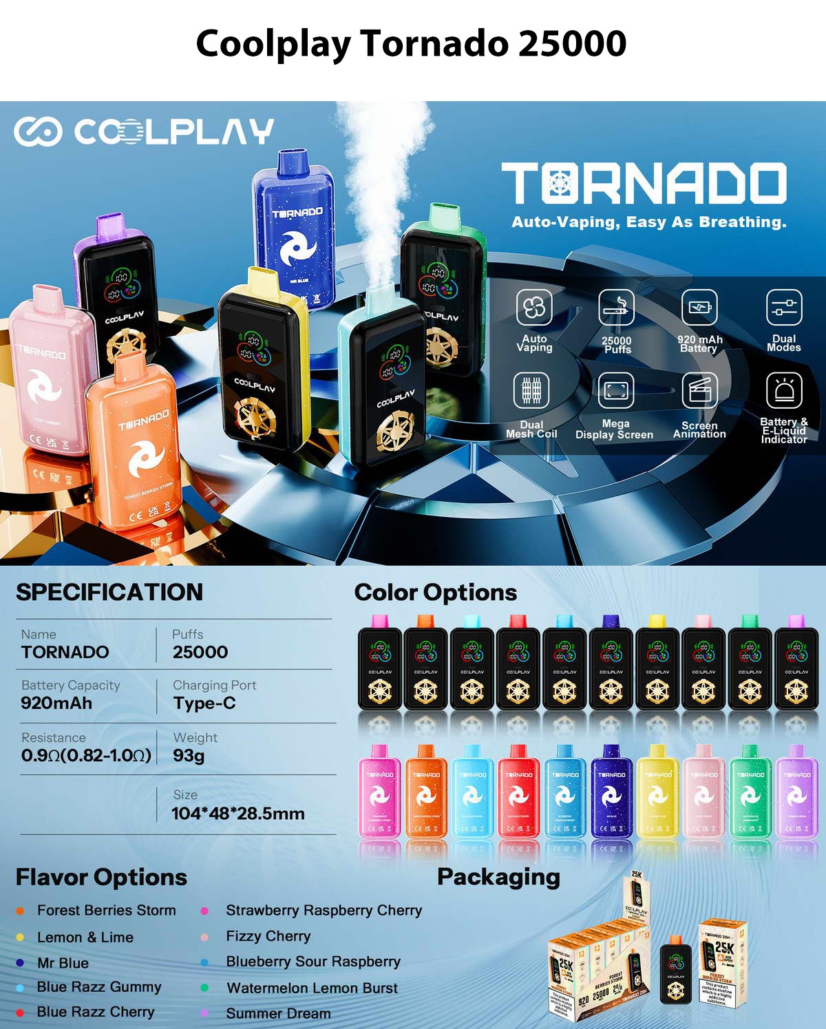 Coolplay Tornado 25000 Disposable