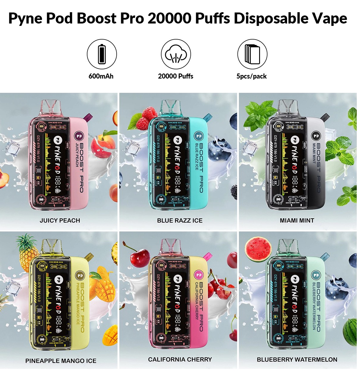 Pyne Pod Boost Pro 20000 Puffs Disposable