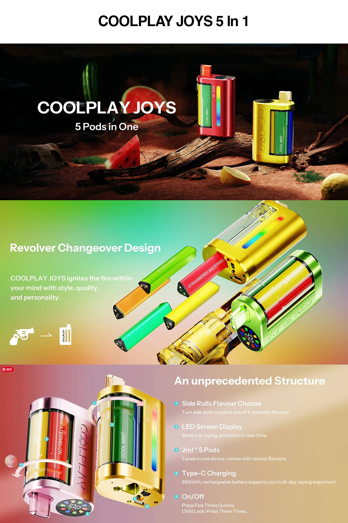 COOLPLAY JOYS 5 In 1