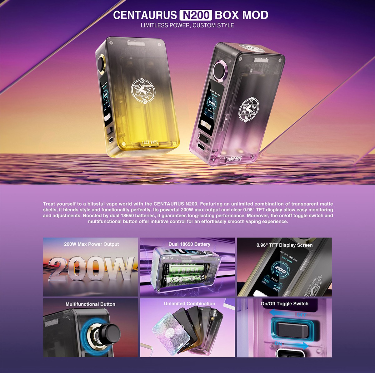 Lost Vape Centaurus N200 Box Mod