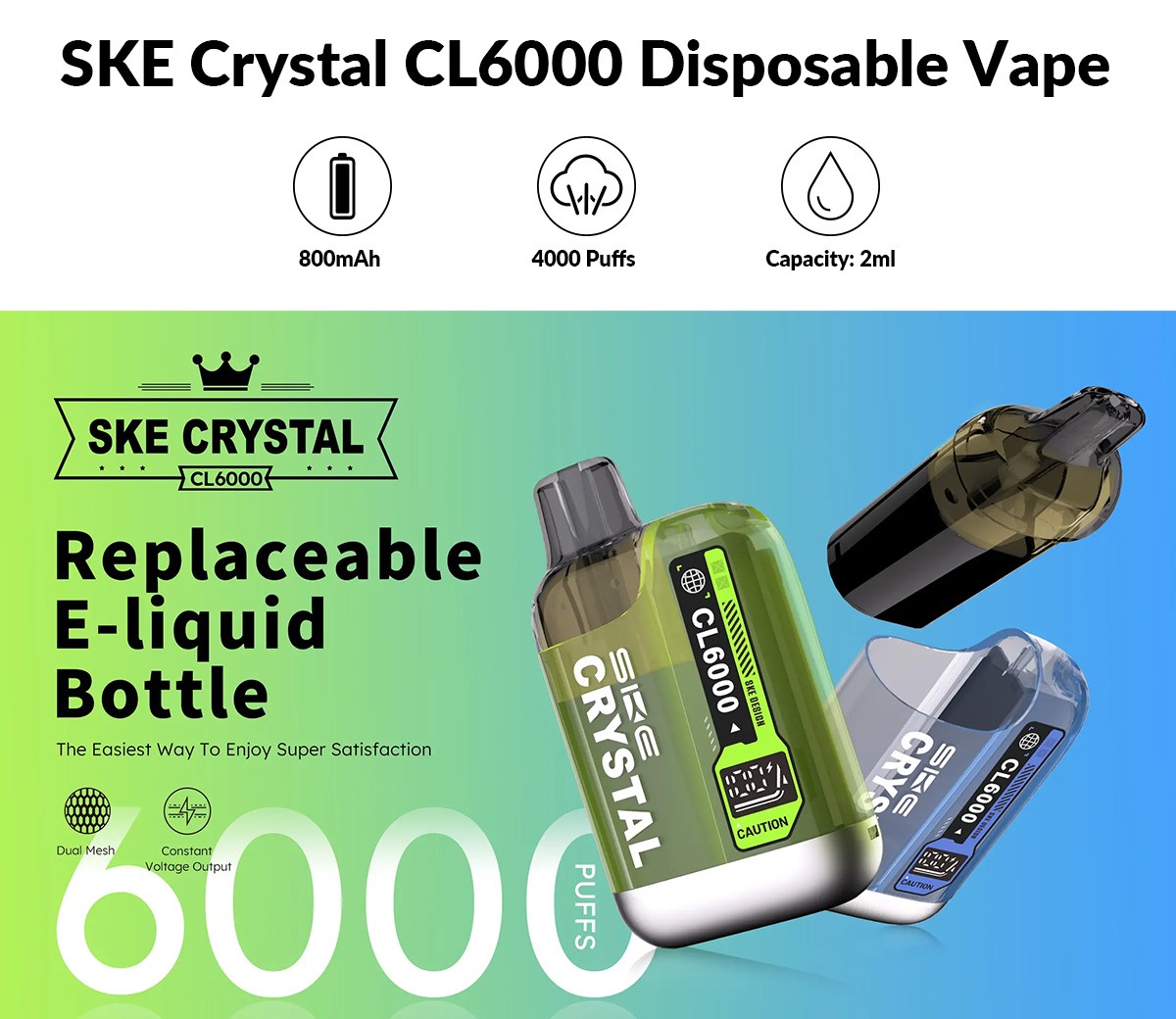 SKE Crystal CL6000 Disposable