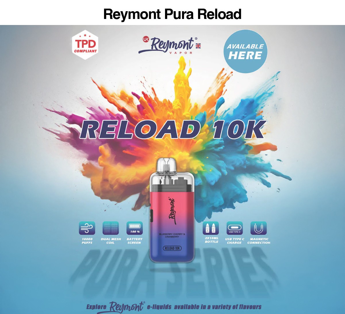 Reymont Pura Reload 10K Disposable