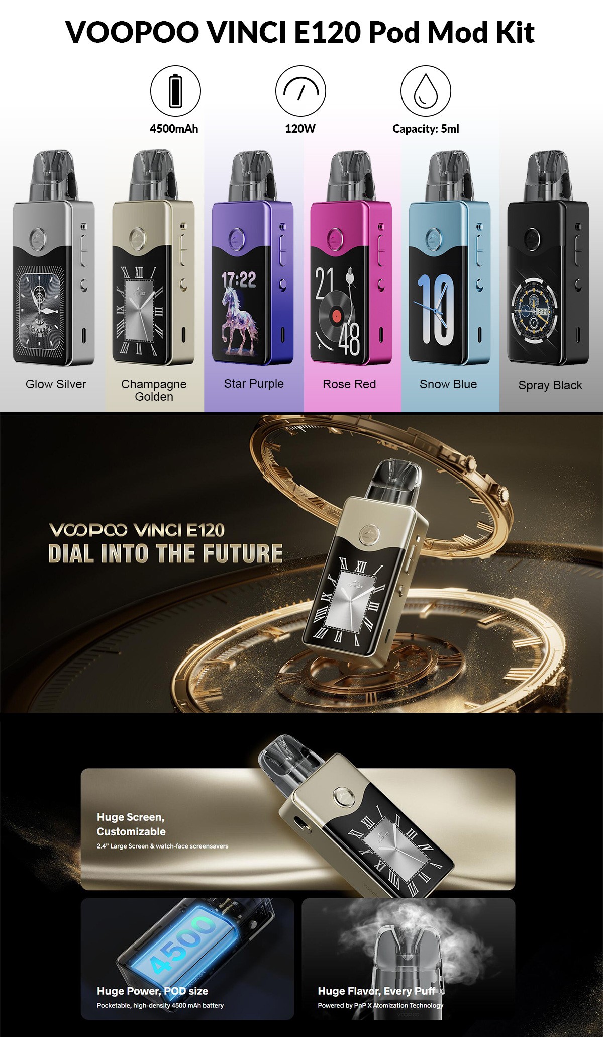 VOOPOO VINCI E120 Pod Mod Kit