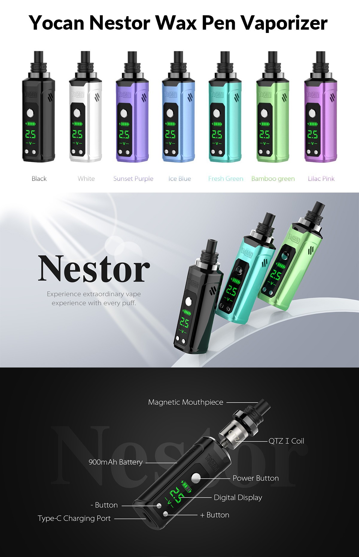 Yocan Nestor Wax Pen Vaporizer