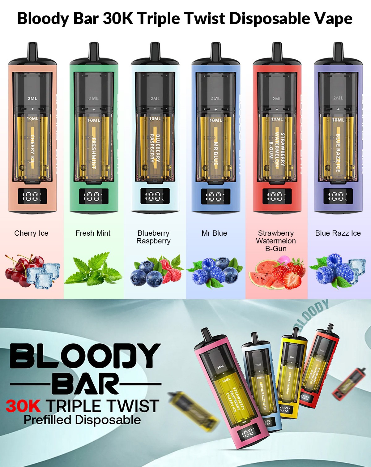 Bloody Bar 30K Triple Twist Disposable