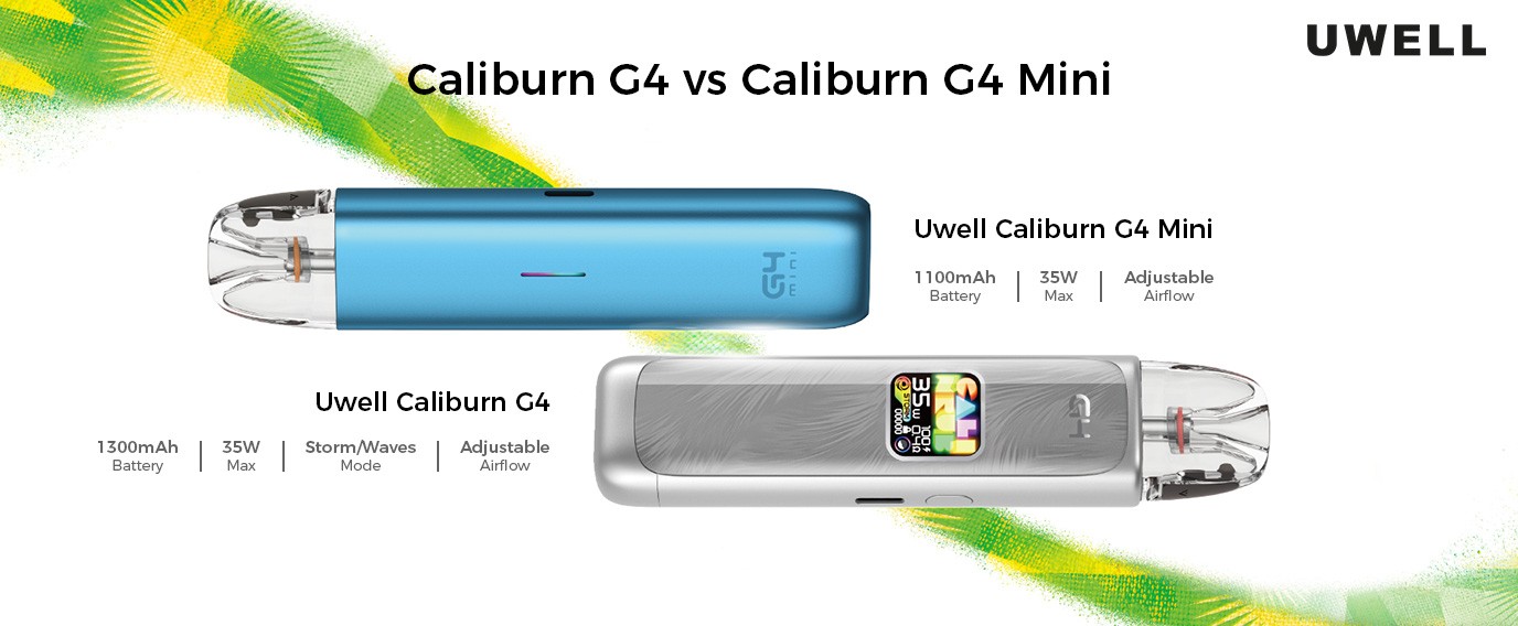 uwell caliburn g4 vs caliburn g4 mini review