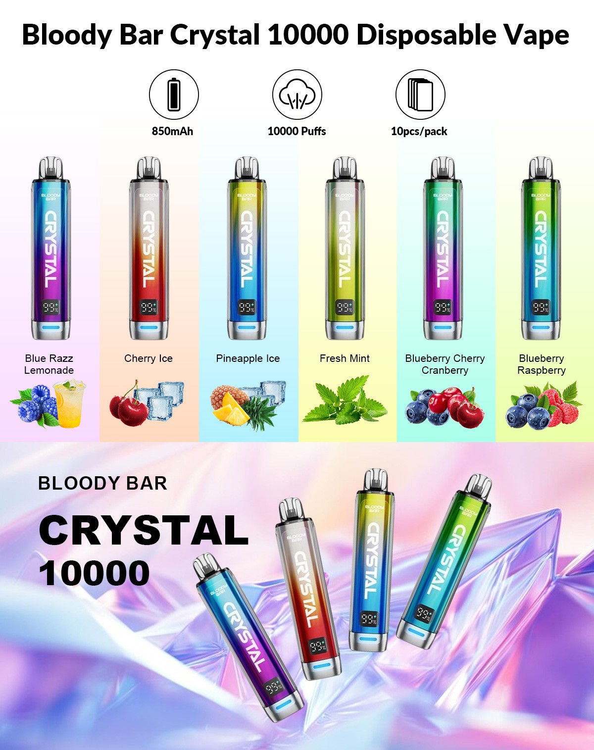 Bloody Bar Crystal 10000 Reusable Vape