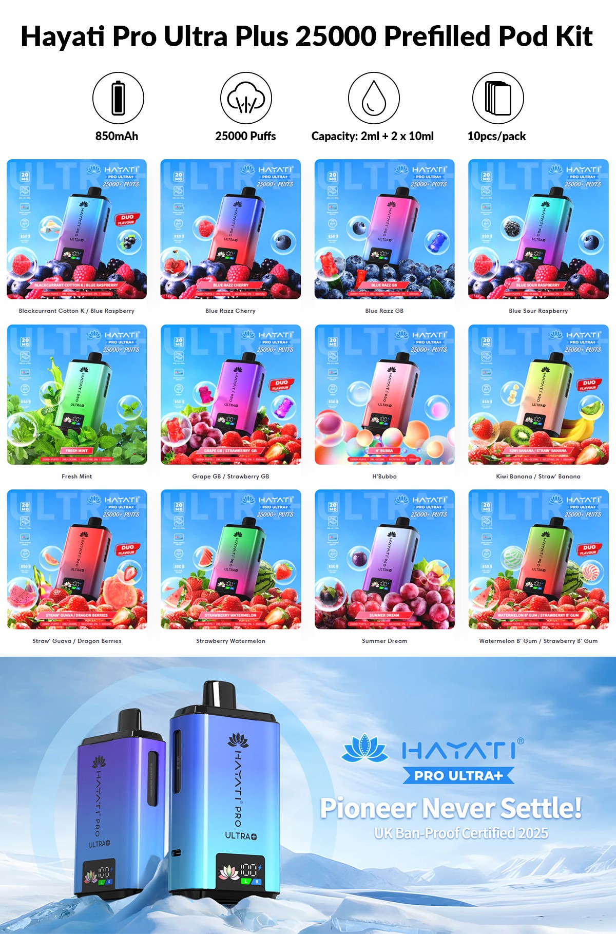 Hayati Pro Ultra Plus 25000 Prefilled