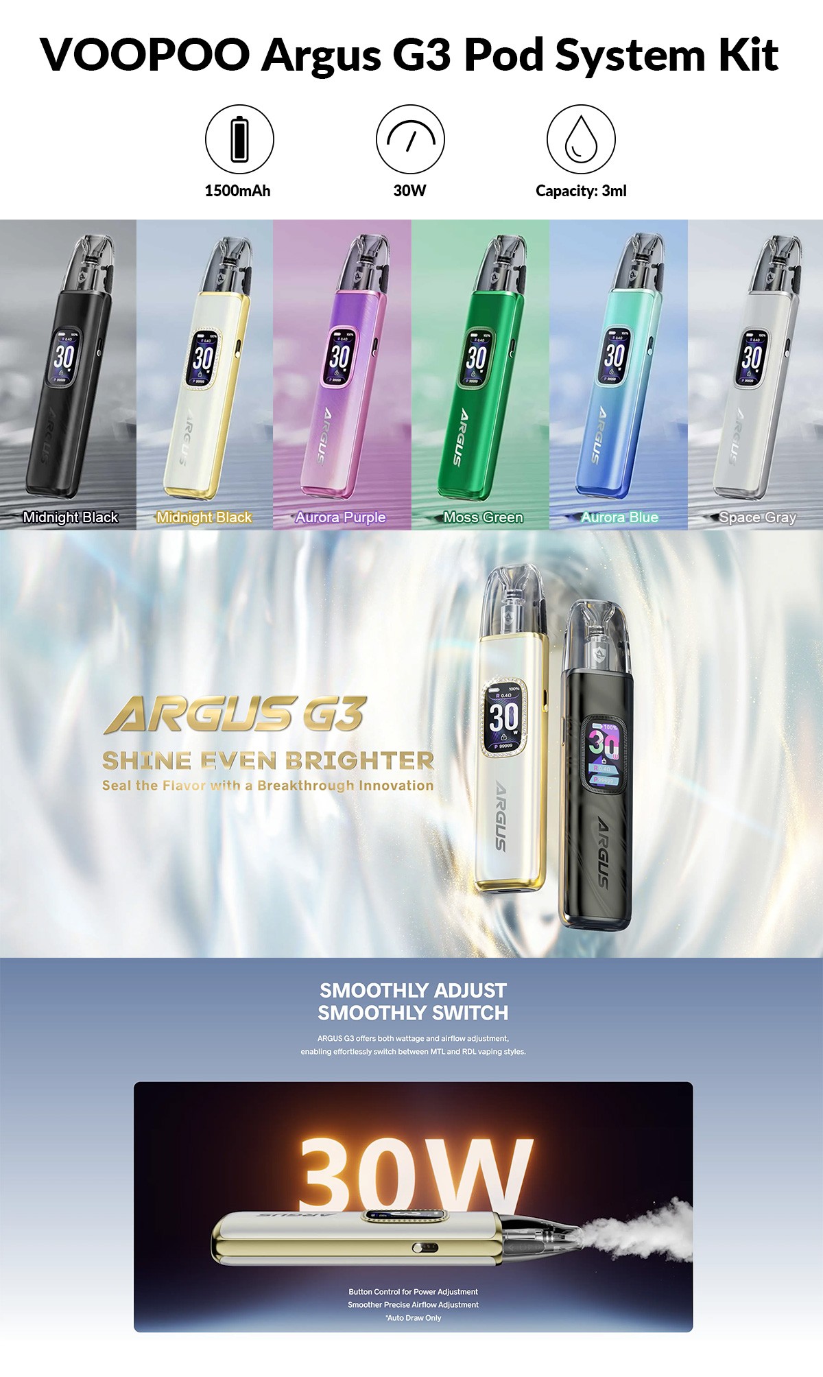 VOOPOO Argus G3 Pod Kit