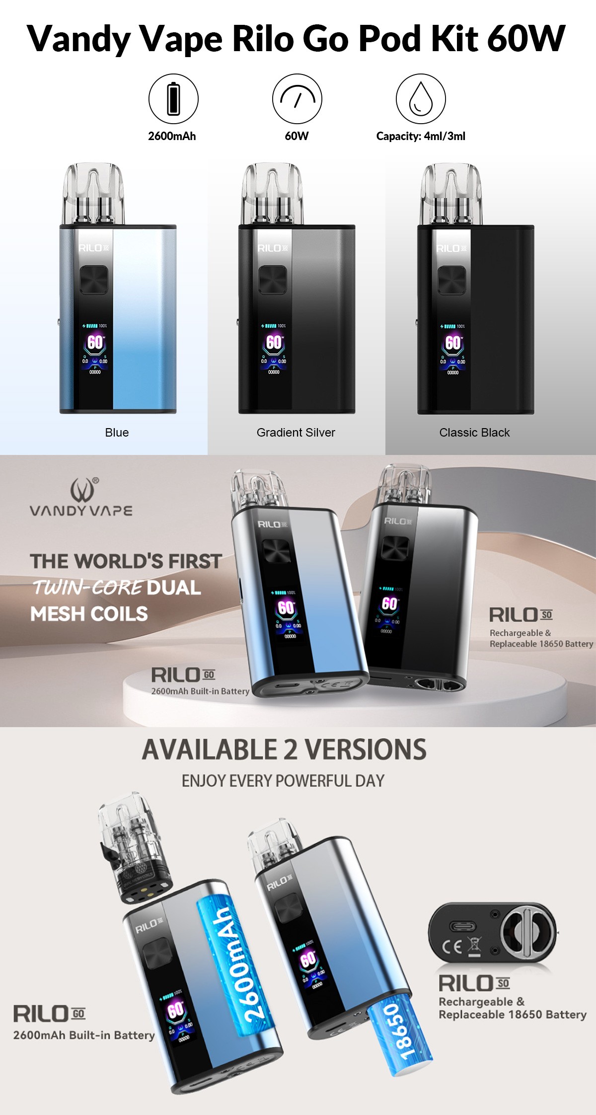 Vandy Vape Rilo Go Pod Kit