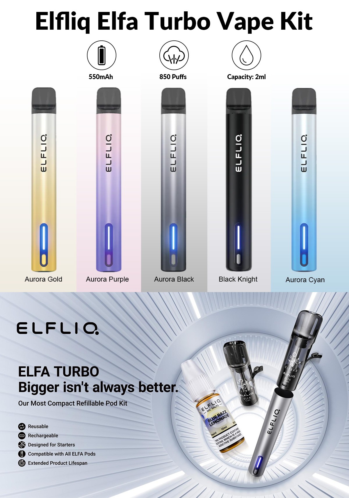 Elfliq Elfa Turbo Vape Kit
