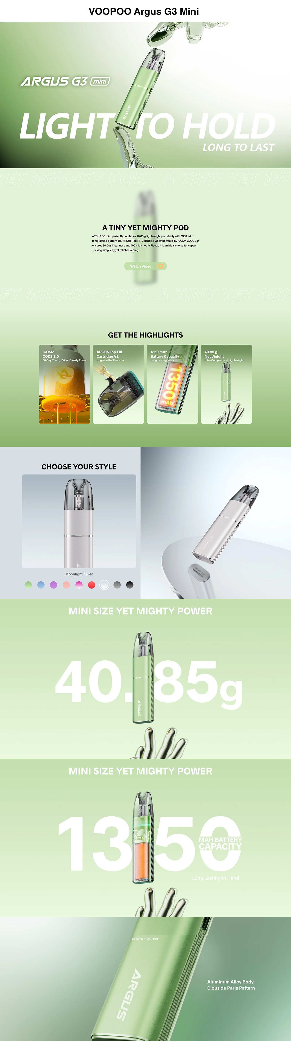 VOOPOO Argus G3 Mini Kit