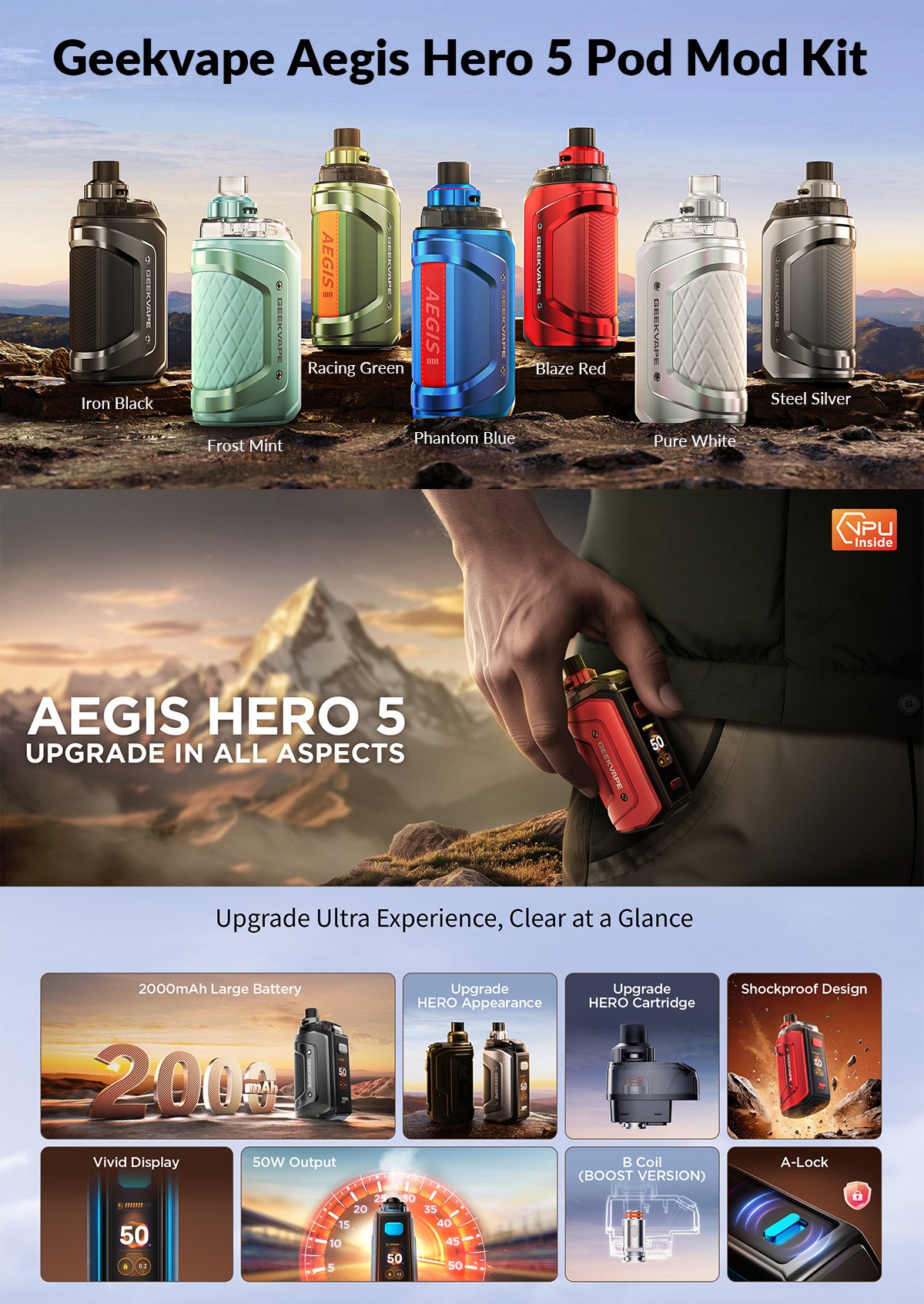 Geekvape Aegis Hero 5 Pod Mod Kit
