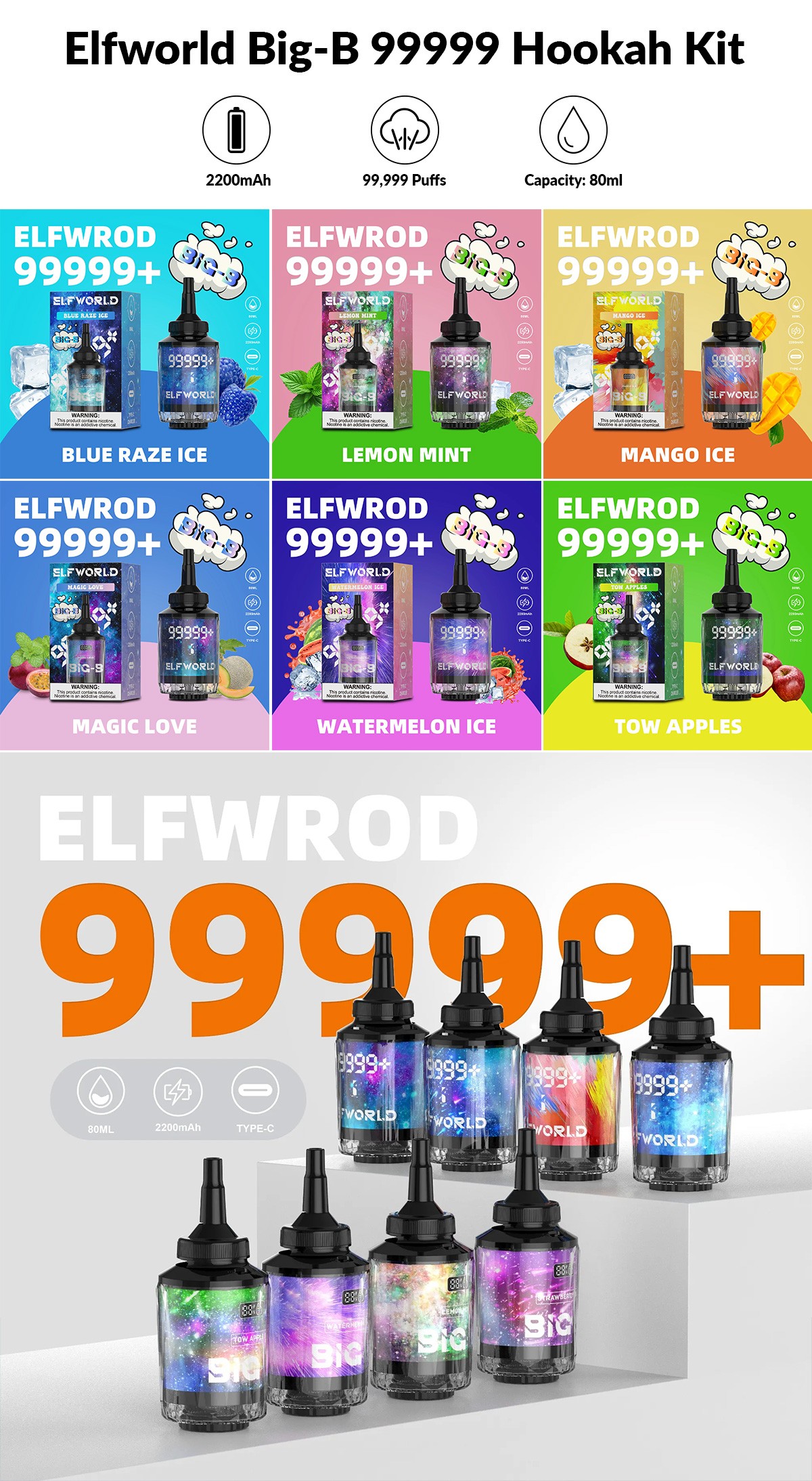 Elfworld Big-B 99999 Hookah Kit