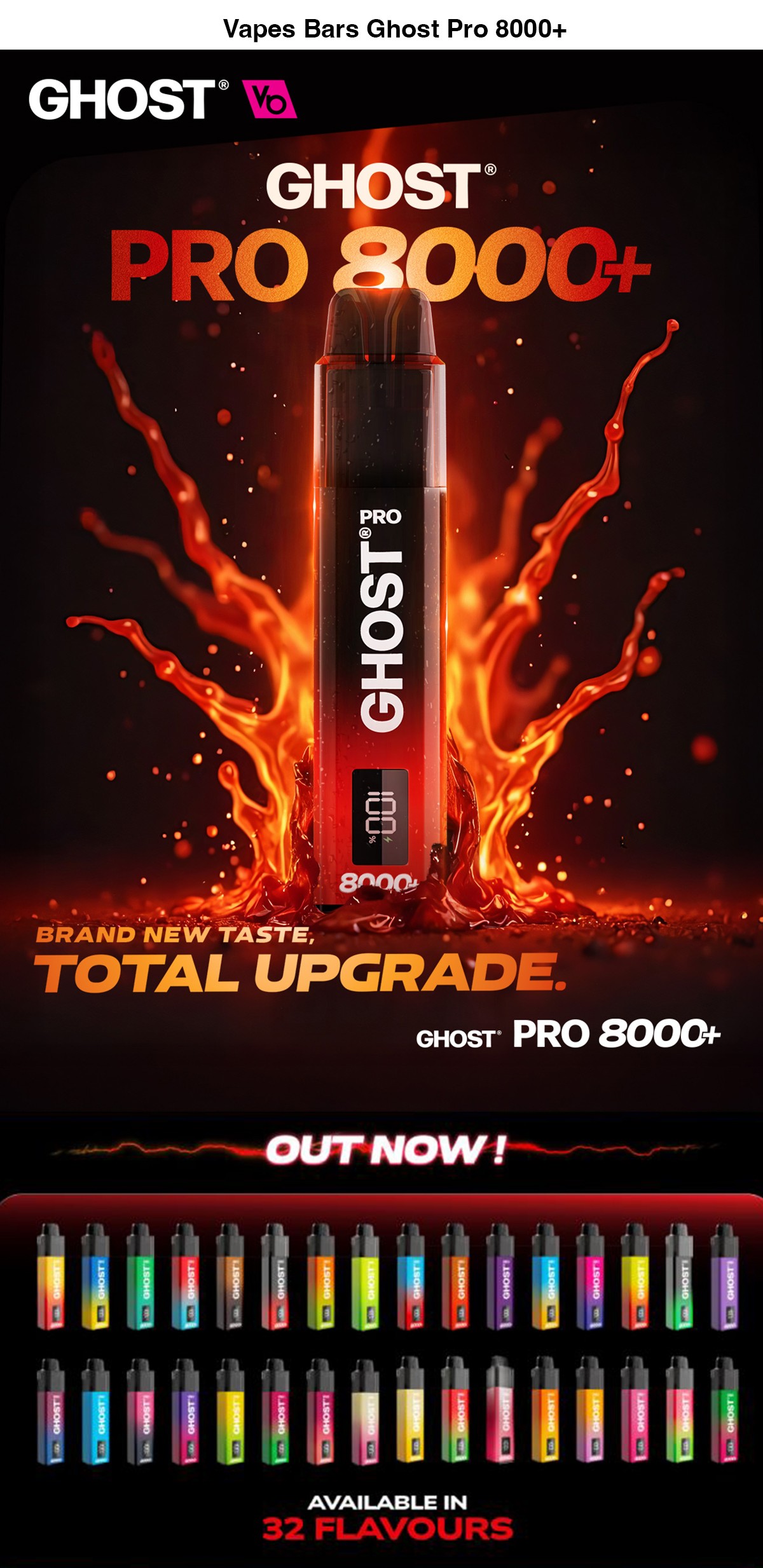 Vapes Bars Ghost Pro 8000+ Prefilled Pod Kit