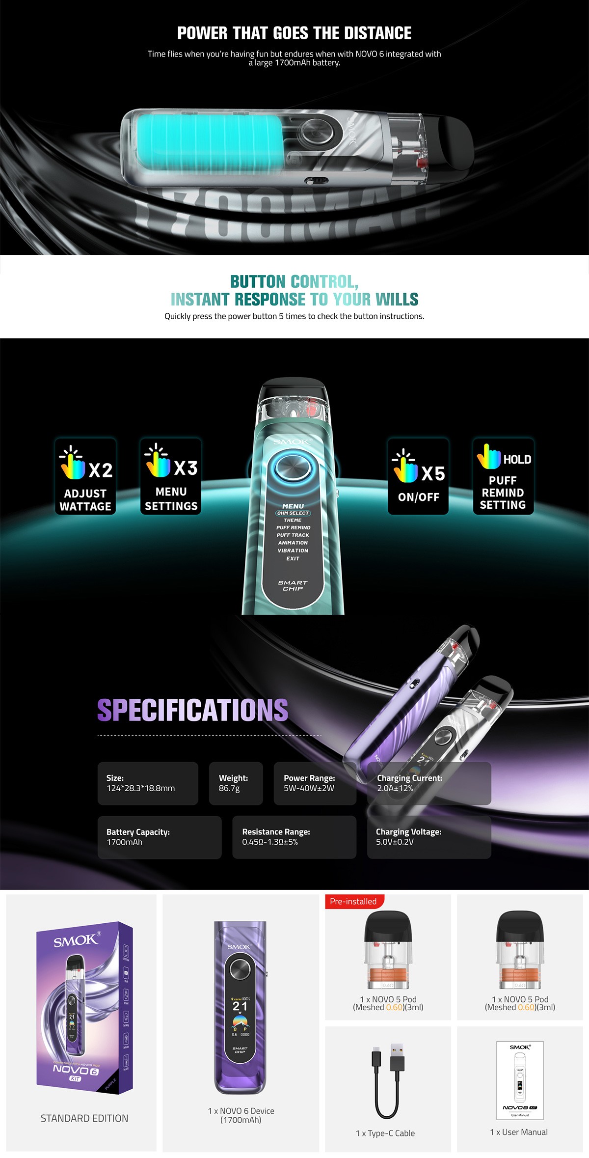 SMOK Novo 6 Kit 40W