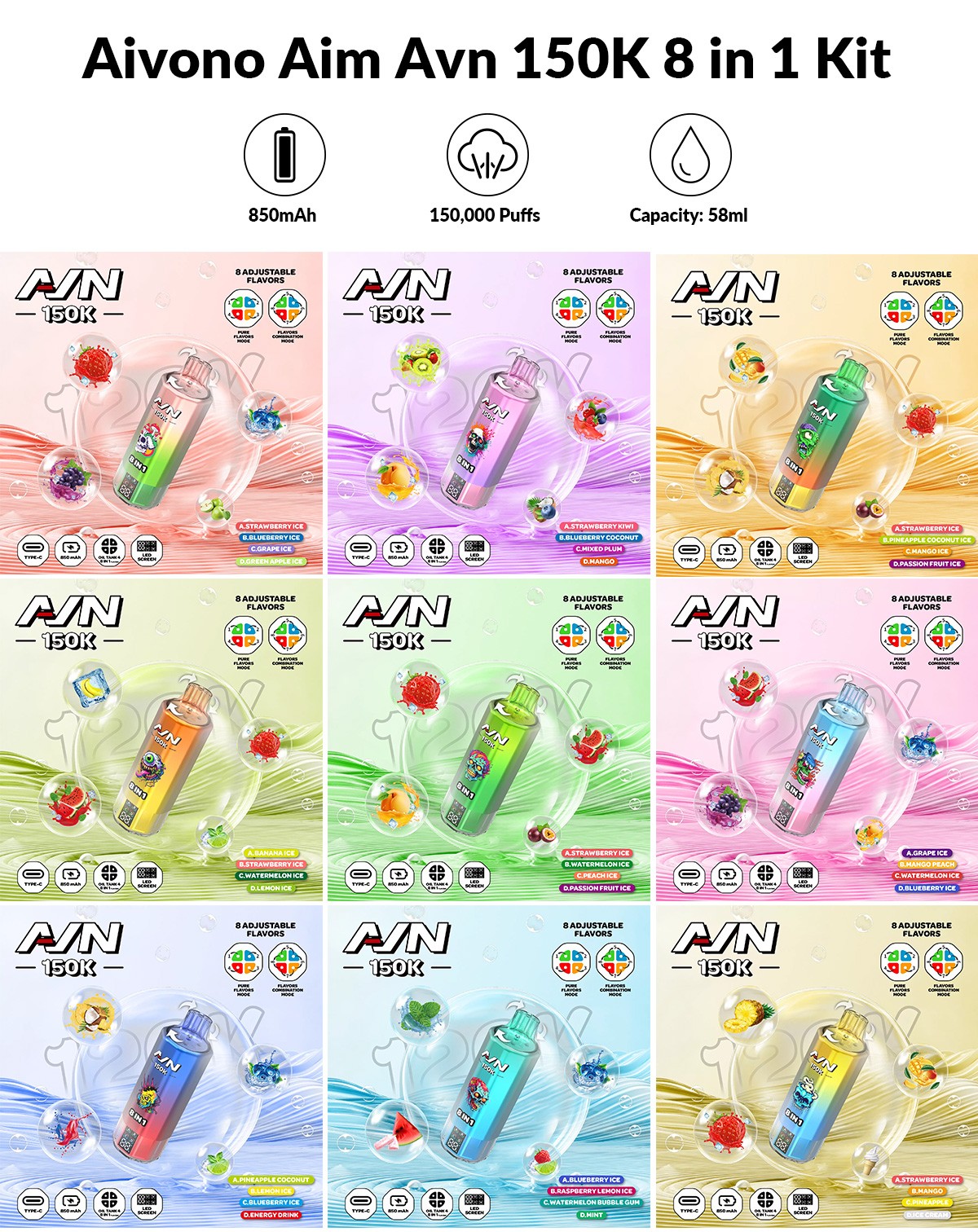 Aivono Aim Avn 150K 8 in 1 Kit