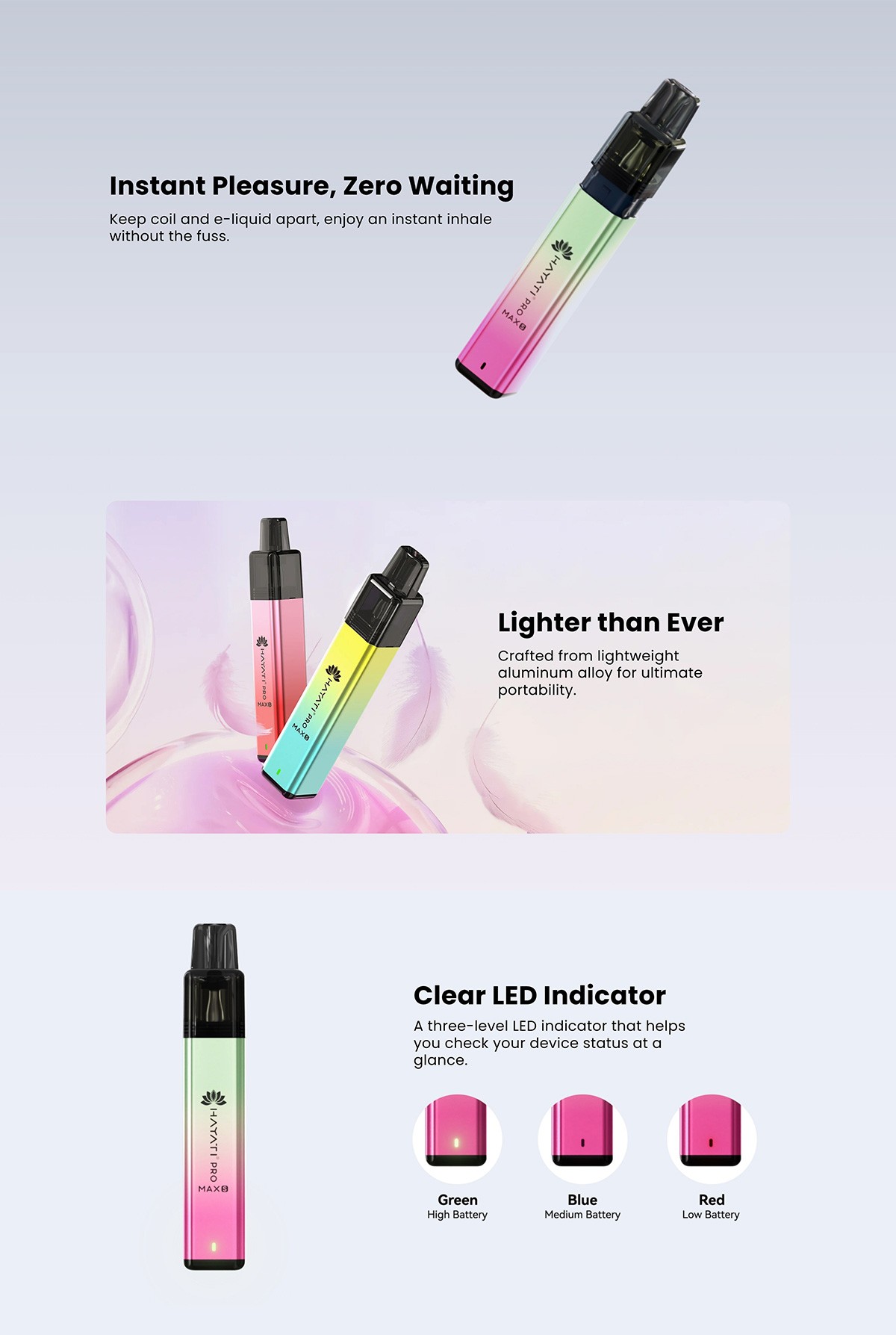 Hayati Pro Max S1 1000 Puffs Prefilled Pod Vape Kit