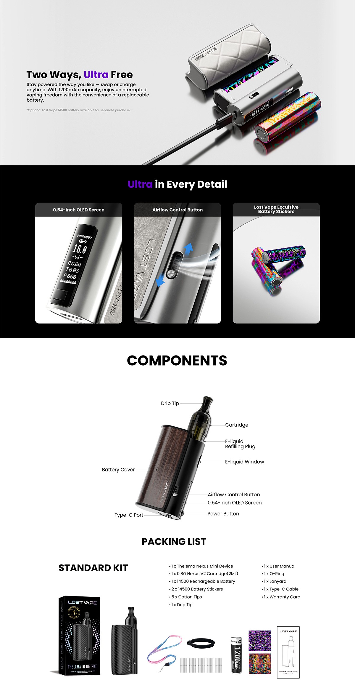 Lost Vape Thelema Nexus Mini Pod