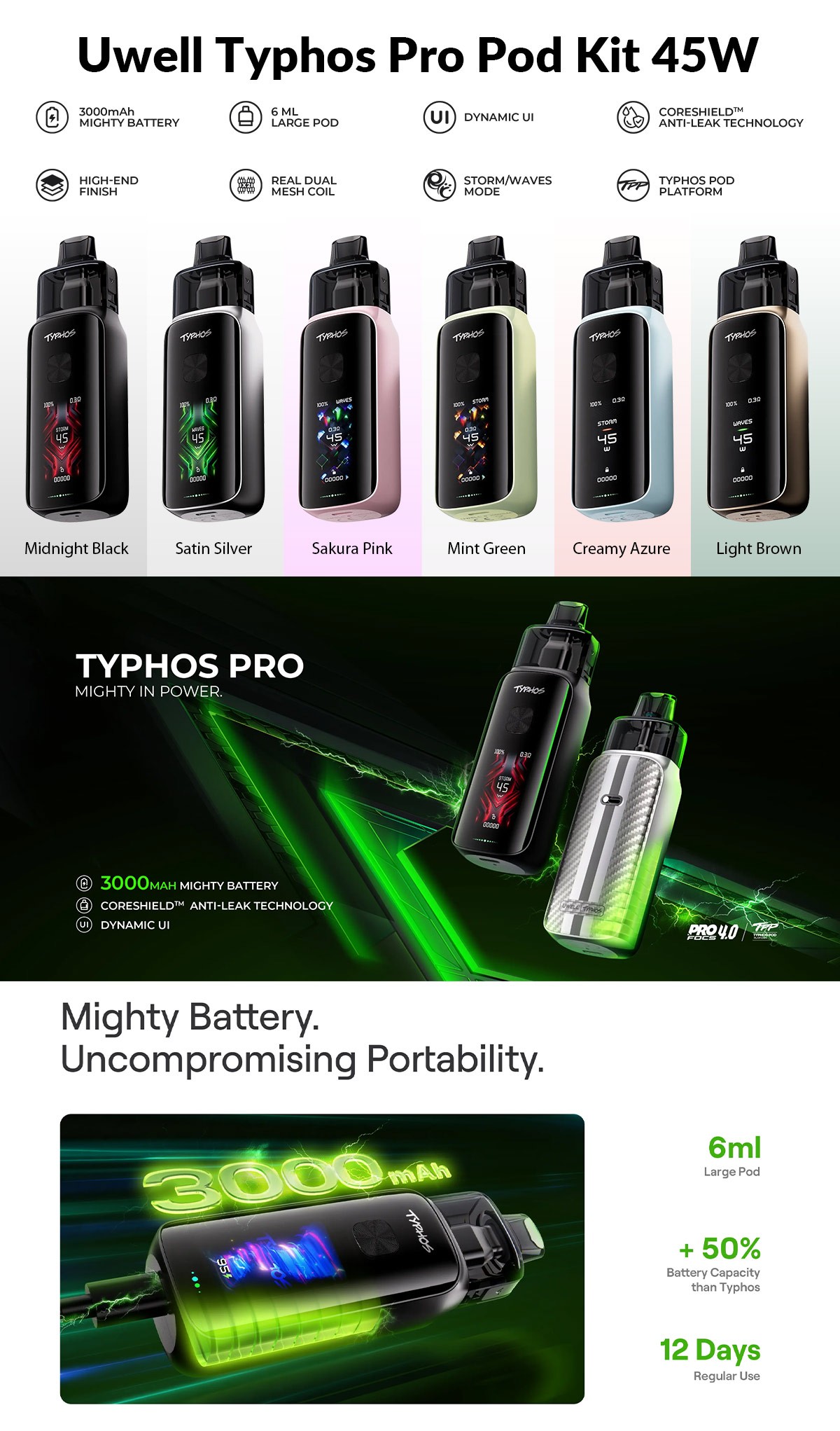 Uwell Typhos Pro Pod Kit 45W