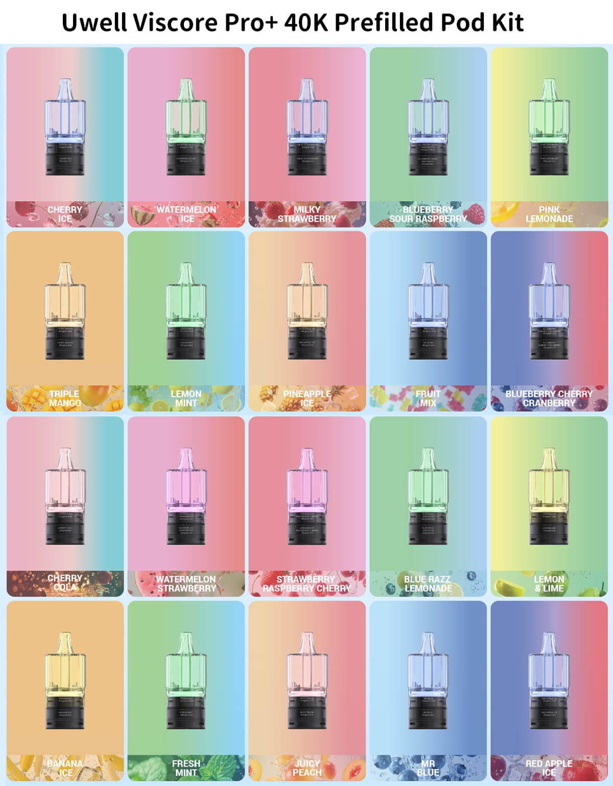 Uwell Viscore Pro+ 40K Prefilled Pod Kit