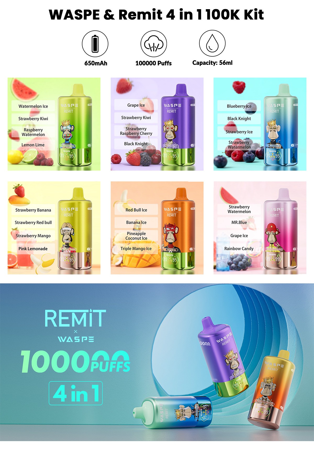 WASPE & Remit 4 in 1 100K Kit