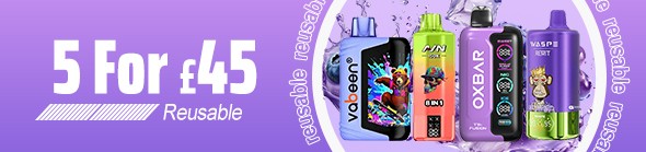 5 Vapes For £45