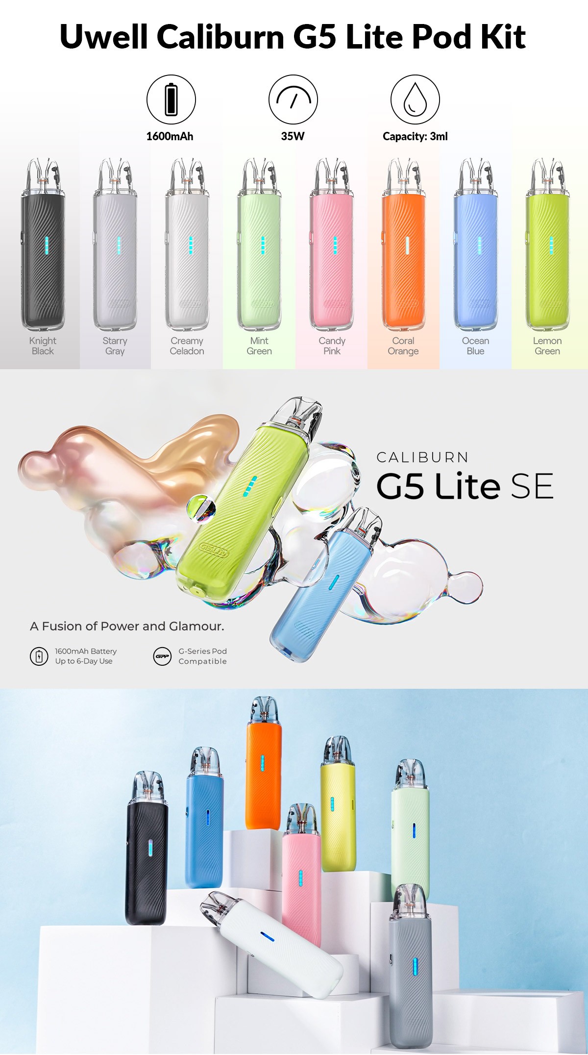 Uwell Caliburn G5 Lite Pod Kit