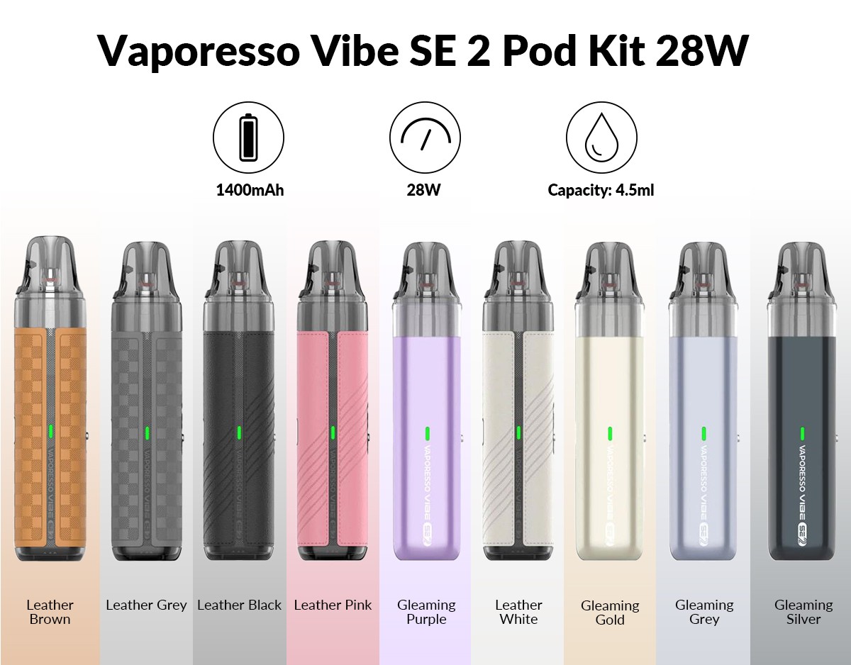 Vaporesso Vibe SE 2 Pod Kit All Colours Vaporesso Vibe SE 2 Pod Kit All Colours