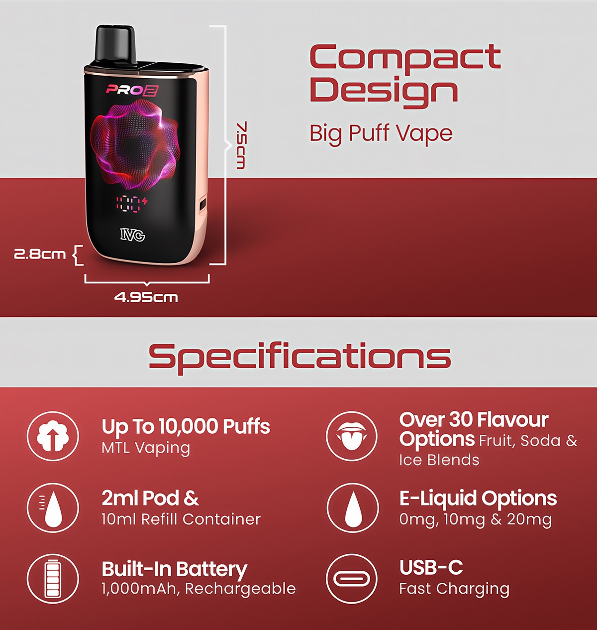 IVG Pro 2 10K Reusable Vape