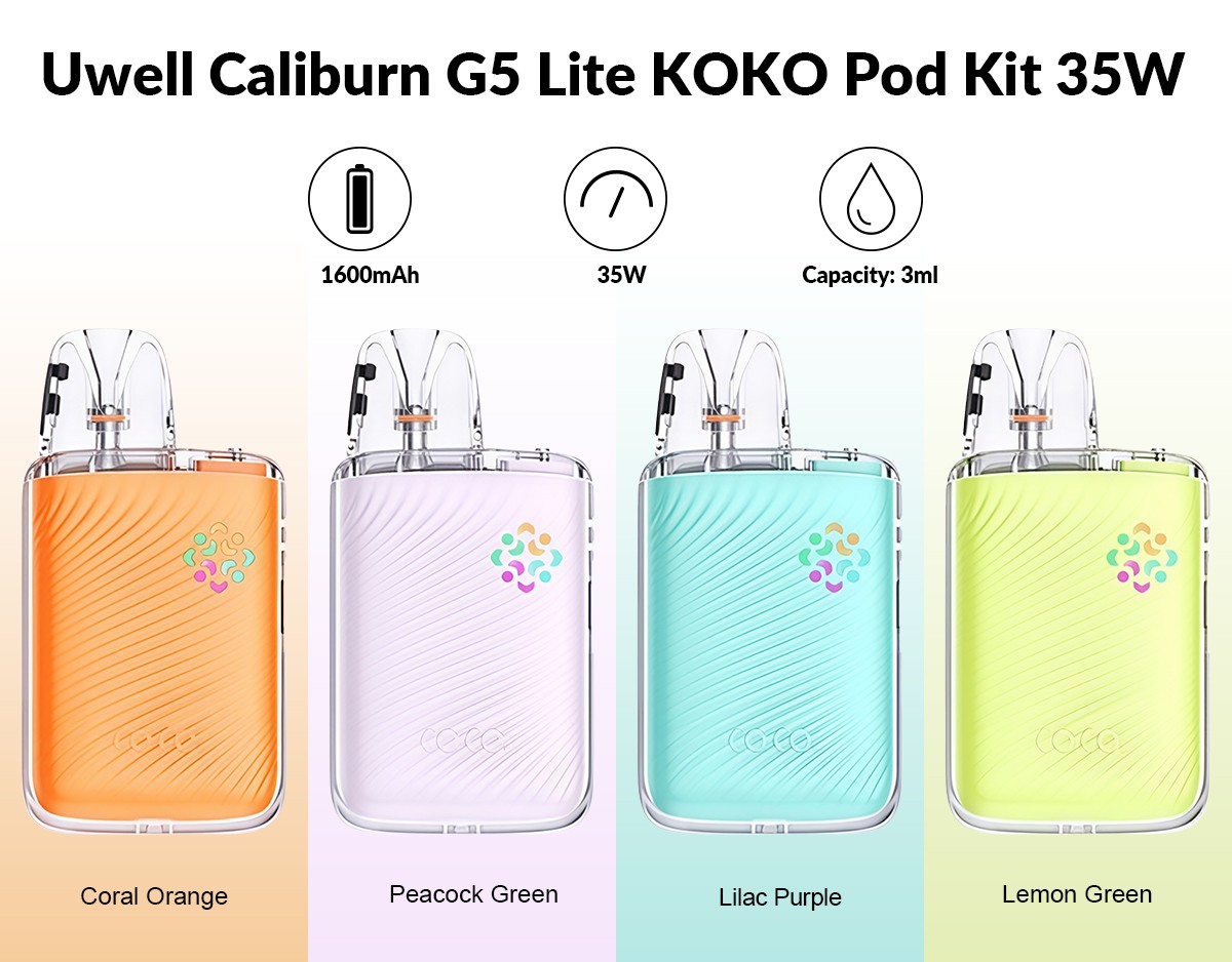 Uwell Caliburn G5 Lite KOKO Pod Kit All Colors