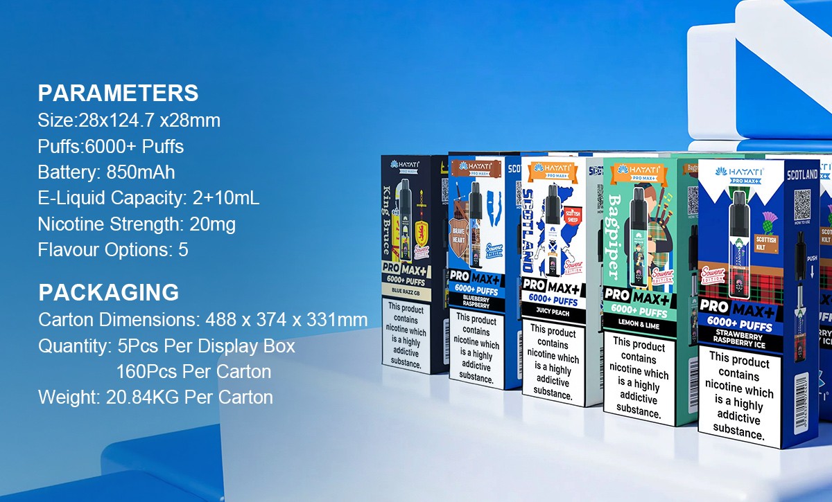 Hayati Pro Max Plus 6000 Kit Scotland Souvenir Edition Features