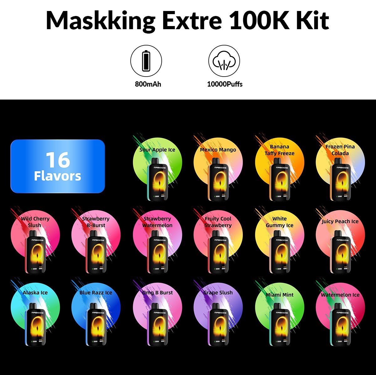 Maskking Extre 100K Kit All Flavors