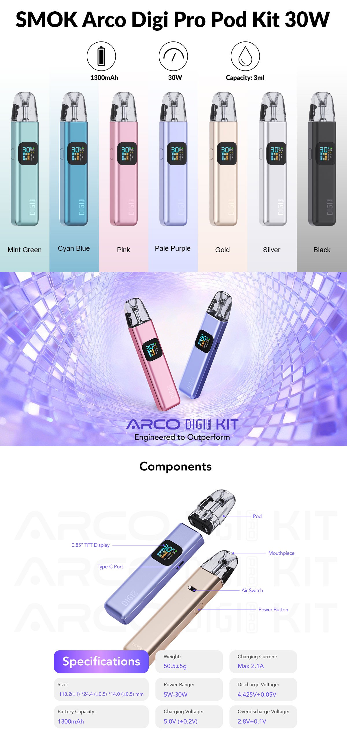 SMOK Arco Digi Pro Pod Kit
