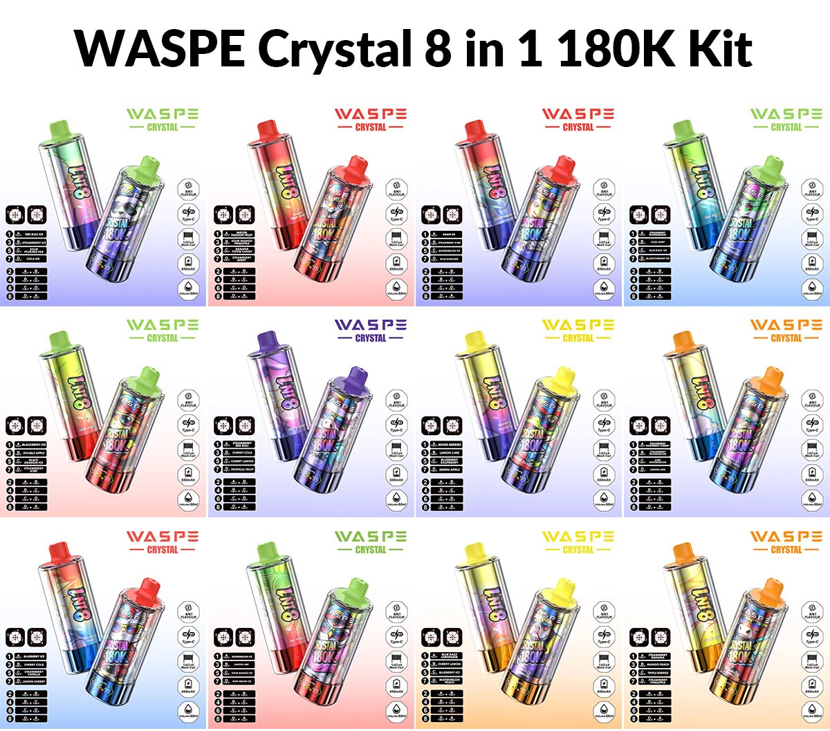 WASPE Crystal 8 in 1 180K Kit