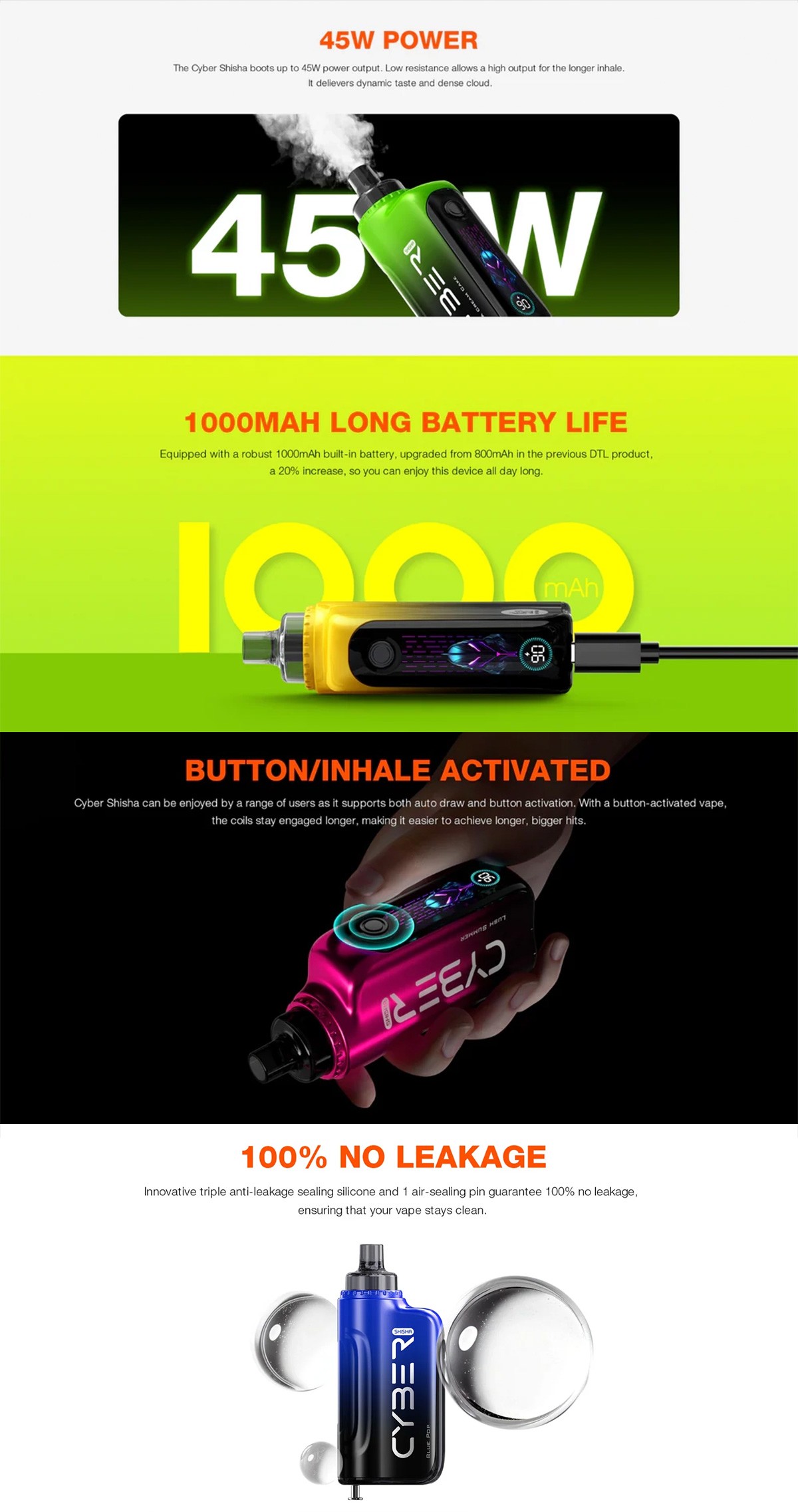 Keystone Cyber Shisha 30K Vape Kit